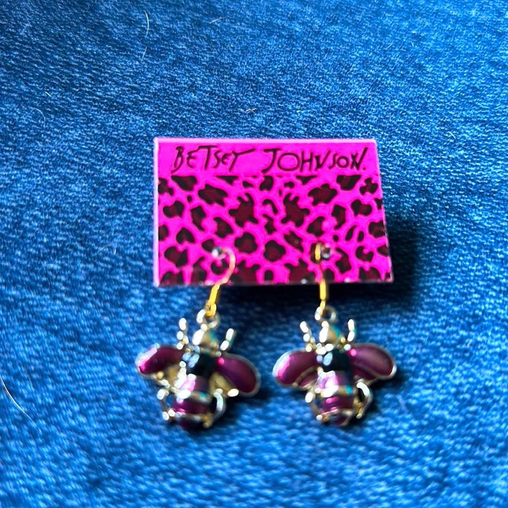 Eggplant and black earrings